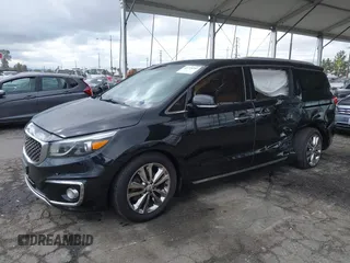 2018 Kia Sedona SX-L with VIN KNDME5C18J6390042, listed as a IAAI auction lot 41775242 with 115,003 mi miles. Bid and sale history available at carsss.com. Image 2.