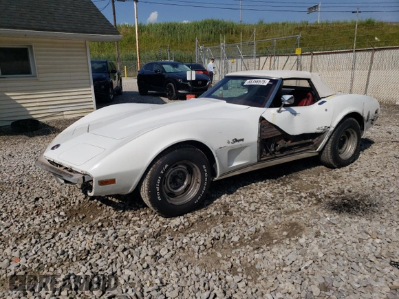 1974 Chevrolet Corvette with VIN 1Z67J4S405054, listed as a Copart auction lot 66356575 with 7,810 mi miles and Salvage title. Bid and sale history available at DreamBid. Image 1.