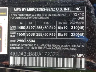 2013 Mercedes-Benz M 350 with VIN 4JGDA2EB8DA172373, listed as a IAAI auction lot 41749809 with 158,898 mi miles and . Bid and sale history available at DreamBid. Image 9.
