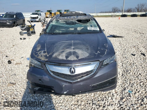2017 Acura TLX with VIN 19UUB1F32HA003881, listed as a Copart auction lot 44217035 with 0 mi miles and Salvage Title. Bid and sale history available at carsss.com. Image 5.