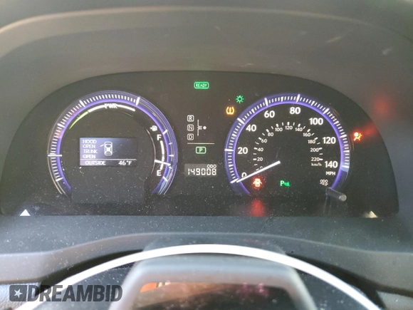 2010 Lexus HS 250h with VIN JTHBB1BA2A2000391, listed as a Copart auction lot 42598355 with 149,008 mi miles and Salvage Title. Bid and sale history available at DreamBid. Image 9.