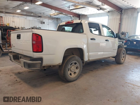 2022 Chevrolet Colorado 2WD Work Truck with VIN 1GCGSBEA7N1306183, listed as a IAAI auction lot 42230862 with 14,471 mi miles and . Bid and sale history available at DreamBid. Image 4.
