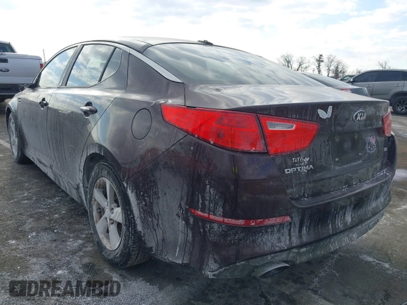 2014 Kia Optima LX with VIN 5XXGM4A71EG289837, listed as a IAAI auction lot 41418069 with 97,662 mi miles. Bid and sale history available at carsss.com. Image 3.