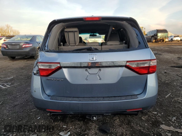 2012 Honda Odyssey EX-L with VIN 5FNRL5H64CB002814, listed as a Copart auction lot 44134505 with 131,235 mi miles and Salvage Title. Bid and sale history available at carsss.com. Image 6.
