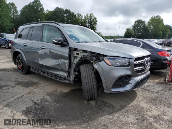 2022 Mercedes-Benz GLS with VIN 4JGFF5KEXNA662759, listed as a Copart auction lot 65176473 with 23,616 mi miles. Bid and sale history available at carsss.com. Image 4.