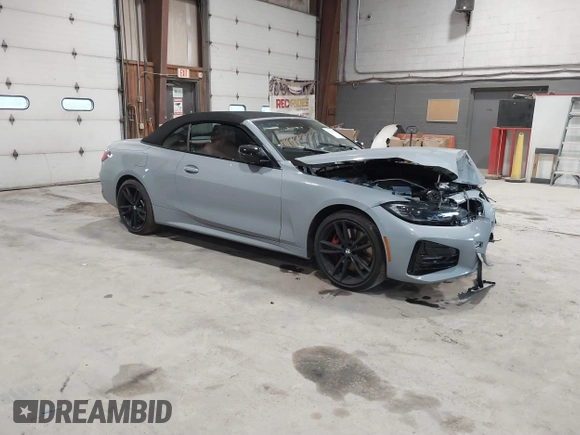 2023 BMW 4 Series 430i xDrive with VIN WBA43AT02PCM45372, listed as a IAAI auction lot 41736410 with 16,695 mi miles and . Bid and sale history available at DreamBid. Image 1.