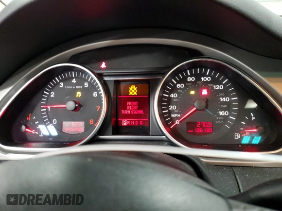 2008 Audi Q7 Premium with VIN WA1BY74L08D018785, listed as a Copart auction lot 47551055 with 136,130 mi miles and Salvage title. Bid and sale history available at DreamBid. Image 9.