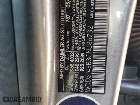 2016 Mercedes-Benz CLA 250 with VIN WDDSJ4EB3GN386732, listed as a Copart auction lot 71018813 with 71,369 mi miles and . Bid and sale history available at DreamBid. Image 13.