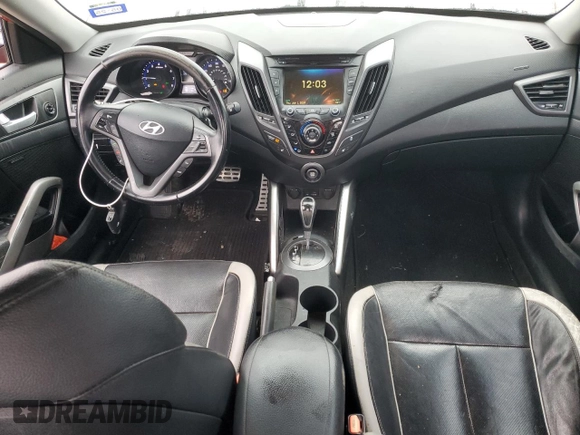2014 Hyundai Veloster Turbo with VIN KMHTC6AE2EU212265, listed as a Copart auction lot 42782795 with 127,005 mi miles and Salvage Title. Bid and sale history available at carsss.com. Image 8.
