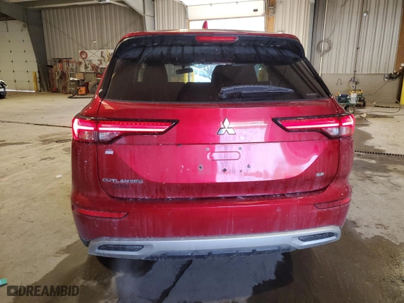 2022 Mitsubishi Outlander SE with VIN JA4J4UA8XNZ053595, listed as a Copart auction lot 46499895 with 24,845 mi miles and Salvage Title. Bid and sale history available at carsss.com. Image 6.