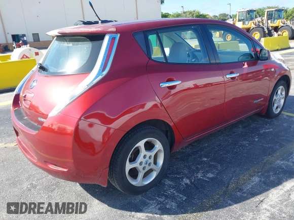 2011 Nissan LEAF SL-e with VIN JN1AZ0CP1BT005859, listed as a IAAI auction lot 41666341 with 71,745 mi miles. Bid and sale history available at carsss.com. Image 4.