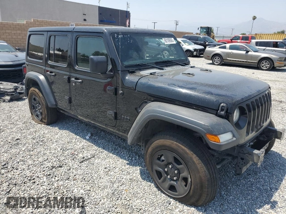 2023 Jeep Wrangler Willys with VIN 1C4HJXDN0PW631045, listed as a Copart auction lot 60109565 with 31,095 mi miles and Salvage title. Bid and sale history available at DreamBid. Image 4.