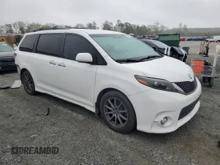2015 Toyota Sienna SE with VIN 5TDXK3DCXFS670630, listed as a Copart auction lot 51305415 with 142,892 mi miles and Salvage Title. Bid and sale history available at carsss.com. Image 4.