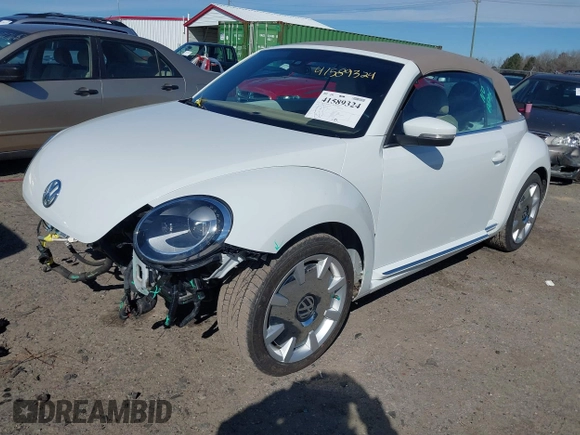 2018 Volkswagen Beetle S with VIN 3VW5DAAT1JM506988, listed as a IAAI auction lot 41589324 with 50,873 mi miles and . Bid and sale history available at DreamBid. Image 2.