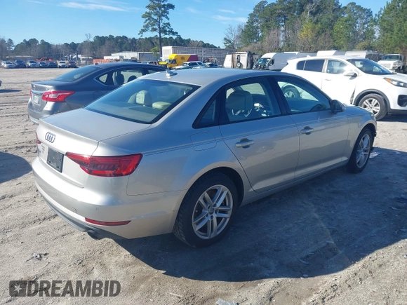 2017 Audi A4 Premium with VIN WAUGNAF4XHN014967, listed as a IAAI auction lot 41571970 with 123,627 mi miles. Bid and sale history available at carsss.com. Image 4.