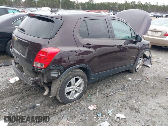 2020 Chevrolet Trax LS with VIN KL7CJKSB2LB349574, listed as a IAAI auction lot 41380404 with 36,855 mi miles. Bid and sale history available at carsss.com. Image 4.