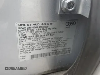 2018 Audi Q7 Premium Plus z VIN WA1LAAF72JD030951, wystawiony jako Copart lot #58734315 z przebiegiem 80 760 mil mil oraz Tytuł czysty. Historia ofert i sprzedaży dostępna na DreamBid. Obrazek 13.