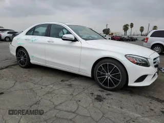 2019 Mercedes-Benz C 300 with VIN WDDWF8DBXKR458622, listed as a Copart auction lot 49896715 with 77,711 mi miles and Salvage Title. Bid and sale history available at DreamBid. Image 4.