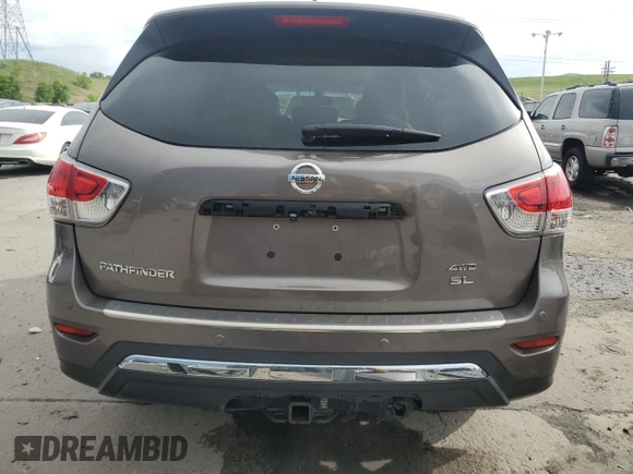 2014 Nissan Pathfinder S with VIN 5N1AR2MMXEC625185, listed as a Copart auction lot 60523805 with Not provided miles and Salvage title. Bid and sale history available at DreamBid. Image 6.