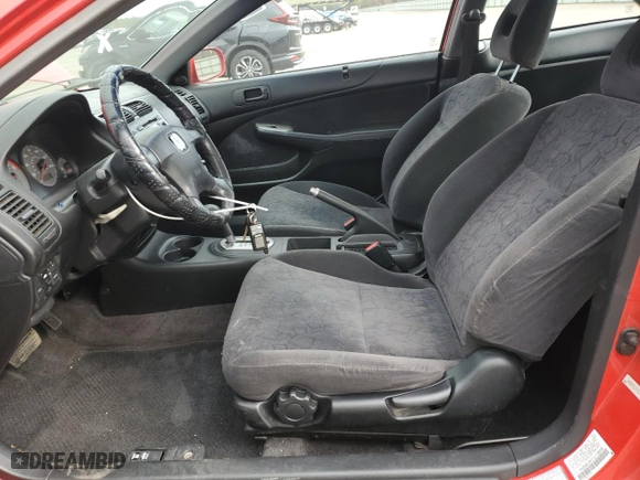 2001 Honda Civic EX with VIN 1HGEM22971L118856, listed as a Copart auction lot 53528605 with 195,412 mi miles and Salvage Title. Bid and sale history available at carsss.com. Image 7.