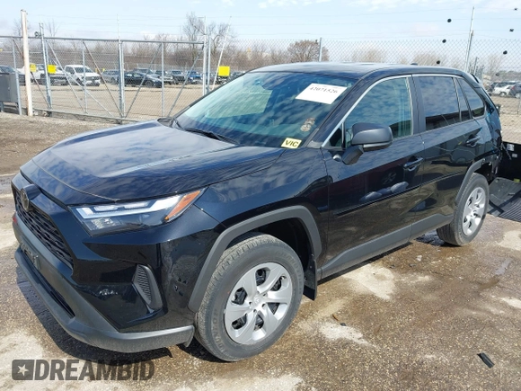 2023 Toyota RAV4 LE with VIN 2T3F1RFV4PC332593, listed as a IAAI auction lot 42071526 with 33,745 mi miles. Bid and sale history available at carsss.com. Image 2.
