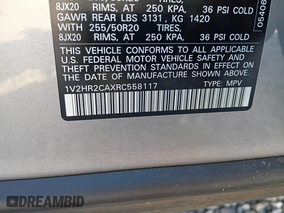 2024 Volkswagen Atlas SE with VIN 1V2HR2CAXRC558117, listed as a IAAI auction lot 42806737 with 23,571 mi miles and . Bid and sale history available at DreamBid. Image 29.