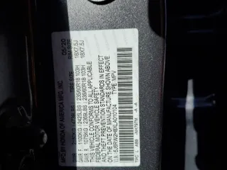 2020 Honda CR-V EX-L with VIN 5J6RW2H8XLA010104, listed as a Copart auction lot 88799915 with 41,133 mi miles and Salvage Title. Bid and sale history available at carsss.com. Image 15.