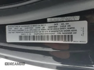 2010 Volkswagen New Beetle Coupe with VIN 3VWPG3AG6AM000247, listed as a Copart auction lot 45414795 with 115,692 mi miles and Salvage Title. Bid and sale history available at carsss.com. Image 12.
