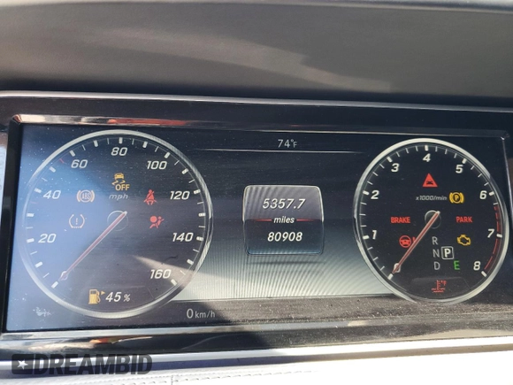 2017 Mercedes-Benz S 550 with VIN WDDXJ8FBXHA029861, listed as a Copart auction lot 49377595 with 80,908 mi miles and Clean title. Bid and sale history available at DreamBid. Image 9.