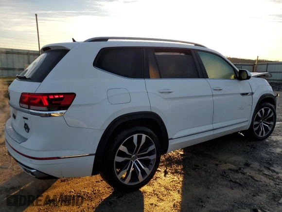 2021 Volkswagen Atlas SEL R-Line with VIN 1V2SR2CA3MC542999, listed as a Copart auction lot 86445984 with 50,131 mi miles and Salvage title. Bid and sale history available at DreamBid. Image 3.