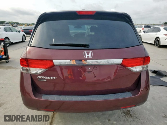 2015 Honda Odyssey EX-L with VIN 5FNRL5H66FB027802, listed as a Copart auction lot 54061475 with 44,489 mi miles and Salvage Title. Bid and sale history available at carsss.com. Image 6.