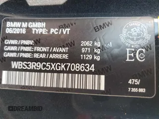 2016 BMW M4 with VIN WBS3R9C5XGK708634, listed as a Copart auction lot 71709064 with 74,666 mi miles and Salvage Title. Bid and sale history available at carsss.com. Image 12.
