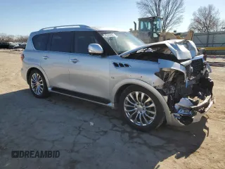 2017 Infiniti QX80 with VIN JN8AZ2NE2H9156143, listed as a Copart auction lot 42945985 with 157,392 mi miles and Salvage Title. Bid and sale history available at DreamBid. Image 4.