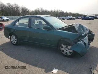 2001 Honda Civic EX with VIN 2HGES26791H512659, listed as a Copart auction lot 70760244 with 0 mi miles and Salvage Title. Bid and sale history available at carsss.com. Image 4.