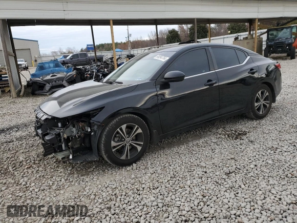 2021 Nissan Sentra SV with VIN 3N1AB8CV9MY296641, listed as a Copart auction lot 84894754 with 59,003 mi miles and Salvage Title. Bid and sale history available at carsss.com. Image 1.