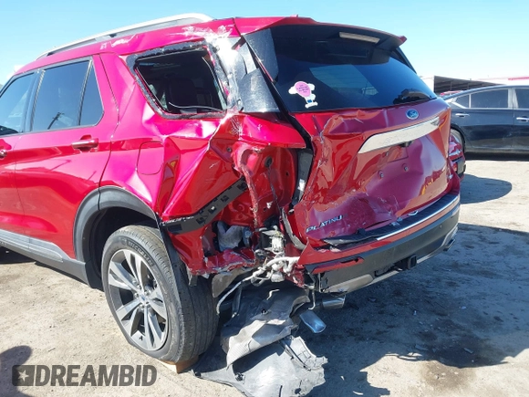 2020 Ford Explorer Platinum with VIN 1FM5K8HCXLGA82209, listed as a IAAI auction lot 41823764 with 52,016 mi miles. Bid and sale history available at carsss.com. Image 19.
