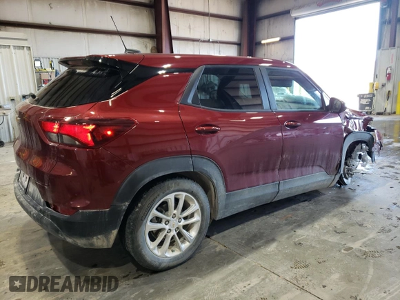 2024 Chevrolet TrailBlazer LS with VIN KL79MNSL3RB081509, listed as a Copart auction lot 86364794 with 25,550 mi miles and Salvage Title. Bid and sale history available at DreamBid. Image 3.