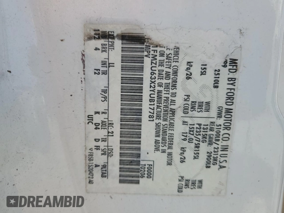 2000 Ford Explorer с VIN 1FMZU63X2YUB17781, выставлен на аукционе Copart как лот 53030775 с пробегом 118 781 миль миль и Чистый • Clean title. История ставок и продаж доступна на DreamBid. Изображение 13.