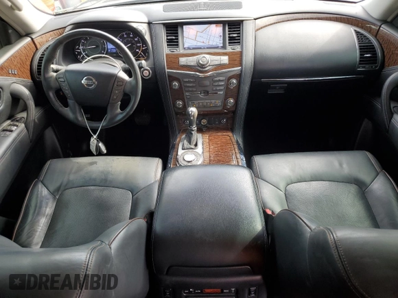 2017 Nissan Armada Platinum with VIN JN8AY2NF9H9302856, listed as a Copart auction lot 60226345 with 116,336 mi miles and Salvage title. Bid and sale history available at DreamBid. Image 8.