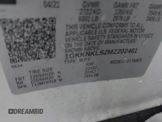 2021 GMC Acadia SLE with VIN 1GKKNKLS2MZ202461, listed as a IAAI auction lot 41563207 with 73,129 mi miles and . Bid and sale history available at DreamBid. Image 9.
