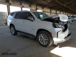 2023 Chevrolet Tahoe Premier with VIN 1GNSKSKD2PR497726, listed as a Copart auction lot 43541675 with 17,939 mi miles and Salvage Title. Bid and sale history available at carsss.com. Image 4.