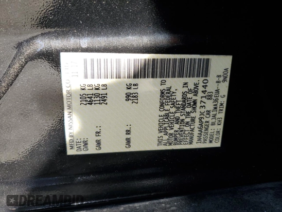 2018 Nissan Maxima SR with VIN 1N4AA6AP9JC371440, listed as a Copart auction lot 75309784 with 68,459 mi miles and Salvage Title. Bid and sale history available at carsss.com. Image 14.