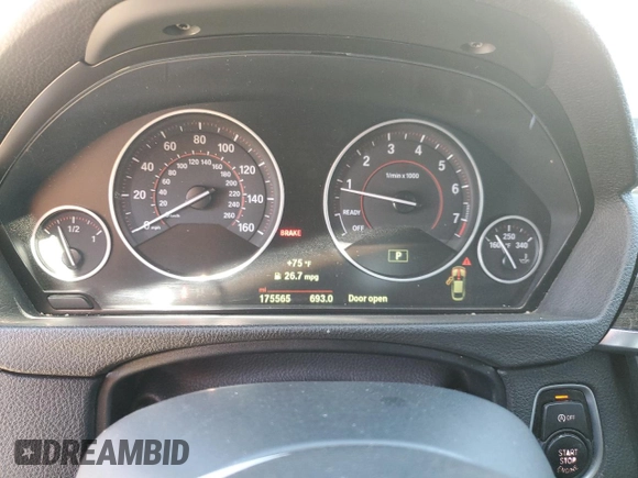 2015 BMW 4 Series 428i with VIN WBA4A9C58FD416368, listed as a Copart auction lot 57611295 with 175,565 mi miles and Clean title. Bid and sale history available at DreamBid. Image 9.