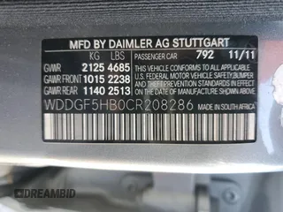 2012 Mercedes-Benz C 350 Sport with VIN WDDGF5HB0CR208286, listed as a Copart auction lot 48411595 with 90,404 mi miles and Clean Title. Bid and sale history available at DreamBid. Image 12.