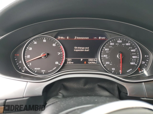 2016 Audi A7 3.0 Premium Plus with VIN WAUWGAFC6GN017375, listed as a Copart auction lot 51098755 with 124,704 mi miles and Salvage Title. Bid and sale history available at carsss.com. Image 9.