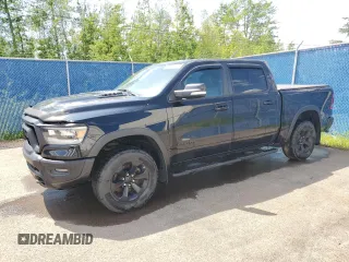 2020 Ram 1500 Rebel with VIN 1C6SRFLT1LN205834, listed as a Copart auction lot 55086755 with 47,770 mi miles and Clean title. Bid and sale history available at DreamBid. Image 1.
