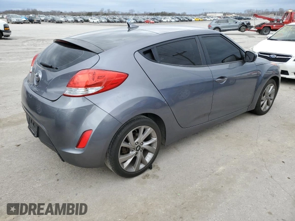 2017 Hyundai Veloster with VIN KMHTC6AD4HU310841, listed as a Copart auction lot 36048343 with 135,319 mi miles. Bid and sale history available at carsss.com. Image 3.