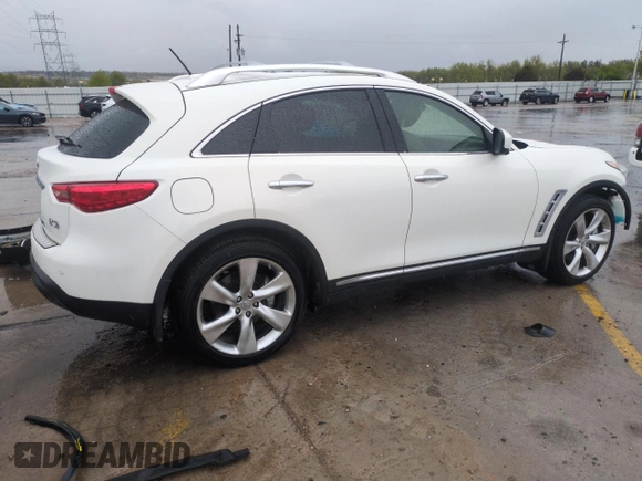 2012 Infiniti FX with VIN JN8BS1MW0CM180251, listed as a Copart auction lot 54678185 with 58,346 mi miles and Salvage Title. Bid and sale history available at DreamBid. Image 3.