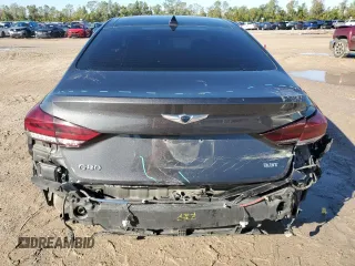2018 Genesis G80 Sport with VIN KMHGN4JB5JU219162, listed as a Copart auction lot 79851474 with 58,056 mi miles and Salvage Title. Bid and sale history available at DreamBid. Image 6.