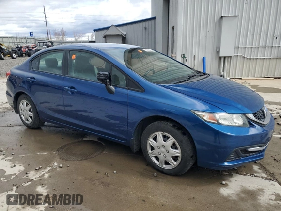 2015 Honda Civic Sedan LX with VIN 19XFB2F54FE246102, listed as a Copart auction lot 50583465 with 107,235 mi miles and Salvage Title. Bid and sale history available at carsss.com. Image 4.